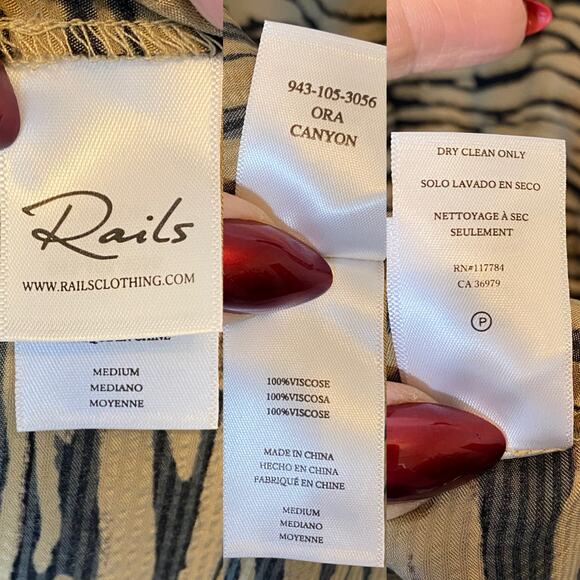 Rails Ora Dress in Canyon Animal Print Tan size Medium - Picture 5 of 5